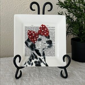 Dalmatian White Ceramic trinket Plate